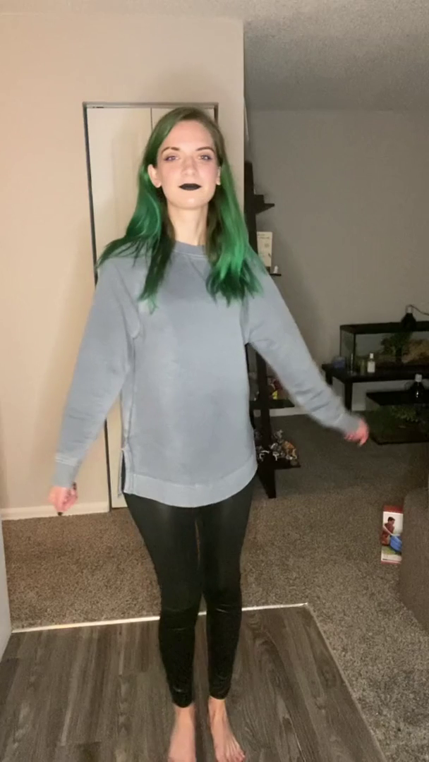 Shared Video by bull21 with the username @bull21,  December 20, 2023 at 4:49 PM. The post is about the topic Alt Girls; Tattoo, Piercing & Co and the text says '#Alternative #Cutie #GreenHair #GfMaterial #AltGirl'