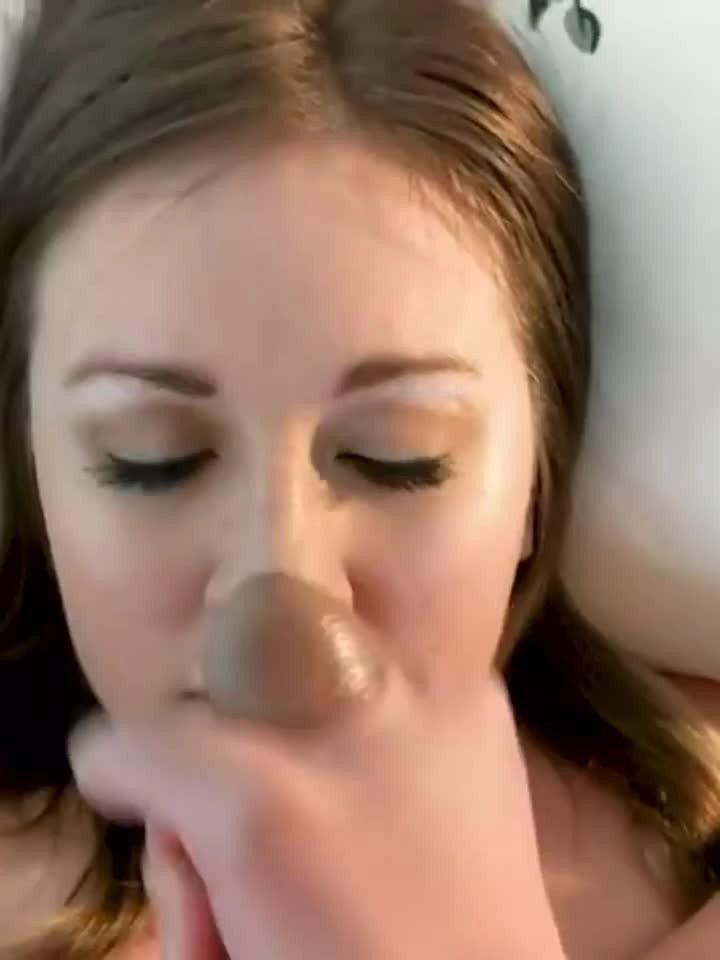 Video by PornLife with the username @pornlife994,  December 2, 2023 at 5:57 AM. The post is about the topic Cum queens and the text says 'Cum queen's face covered with thick cum load as her new makeup 💦💦💦'