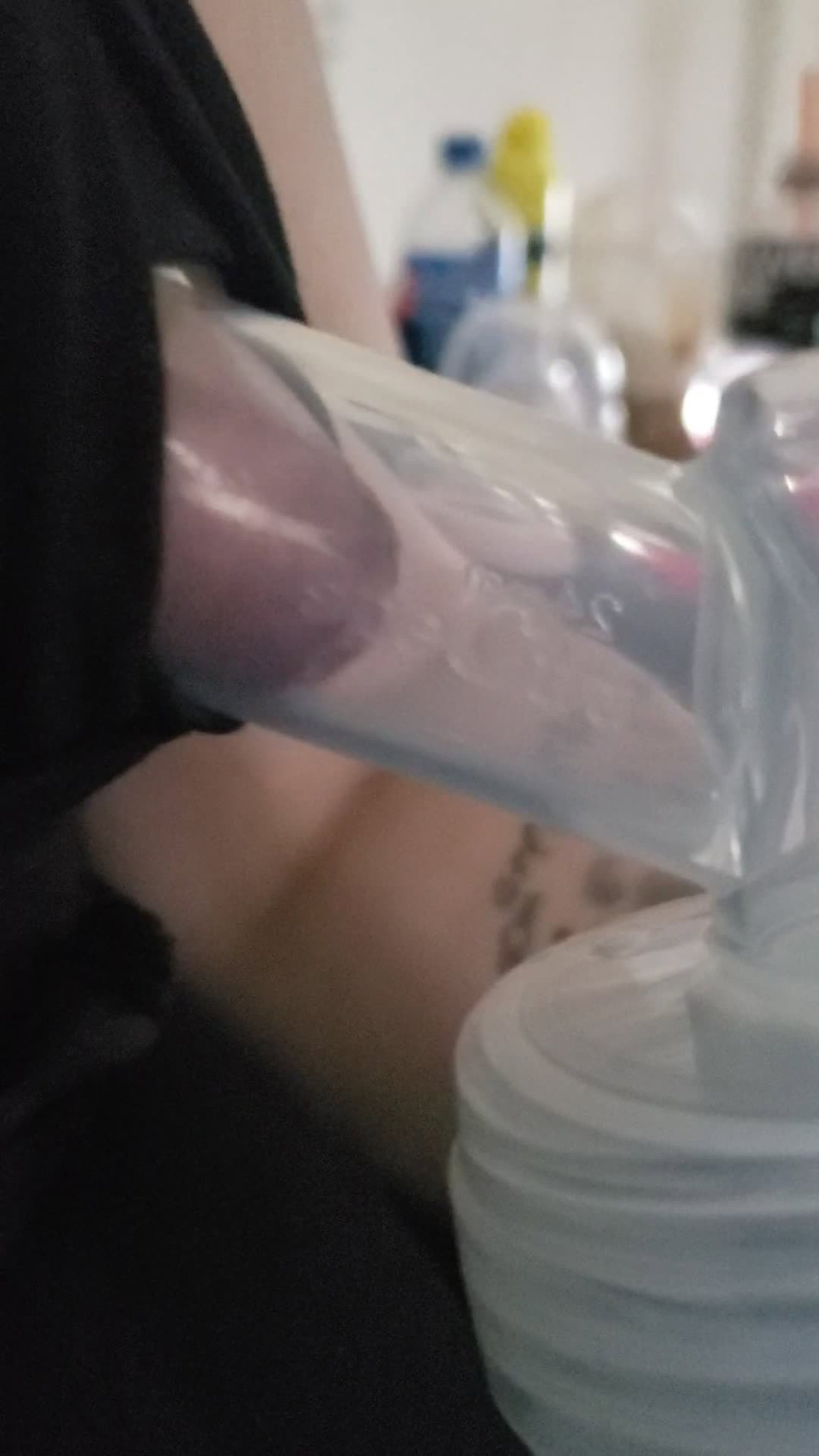 Video by Mydigbick with the username @Mydigbick,  September 15, 2021 at 7:33 PM. The post is about the topic Lactation and the text says 'My wife and her new pump 😈😈😈'