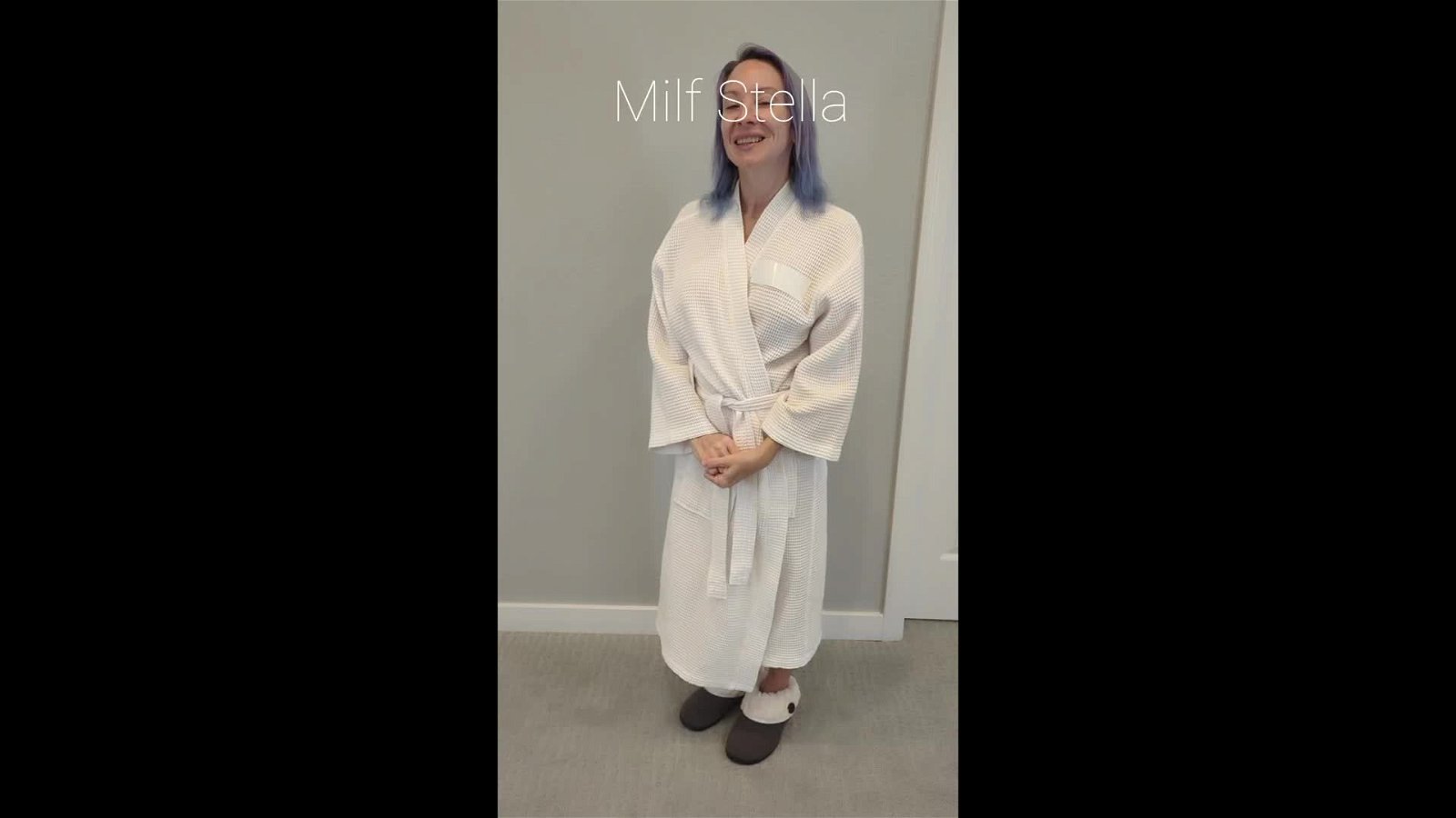 Video by SexWithMilfStella with the username @SexWithMilfStella, who is a star user,  March 10, 2024 at 3:15 PM. The post is about the topic Awesome Milfs and the text says 'Just me in my robe and slippers... #stellahere #girlnextdoor #petite #robe #slippers'