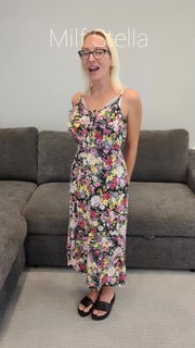 Video by SexWithMilfStella with the username @SexWithMilfStella, who is a star user,  July 25, 2024 at 7:00 PM. The post is about the topic Awesome Milfs and the text says 'Black Floral Dress With Clogs'