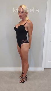 Video by SexWithMilfStella with the username @SexWithMilfStella, who is a star user,  July 2, 2024 at 7:00 PM. The post is about the topic Awesome Milfs and the text says 'Black Bodysuit &amp; Black Heels Try On Haul'