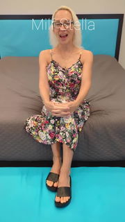 Video by SexWithMilfStella with the username @SexWithMilfStella, who is a star user,  November 10, 2024 at 8:00 PM. The post is about the topic Awesome Milfs and the text says 'Floral Dress &amp; Black Sandals &amp; Glasses Try On'