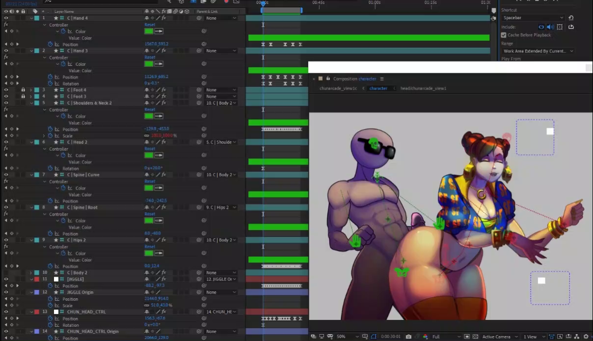 Video by Purplemantis with the username @Purplemantis,  January 26, 2020 at 3:39 PM. The post is about the topic Vanilla Hentai video/gifs and the text says 'Working on some things... #chunli #animation #wip'