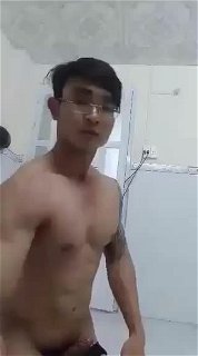 Video by Kassio with the username @Kassio,  April 21, 2023 at 6:24 PM. The post is about the topic Gay and the text says 'nerdy muscular asian, showing off'