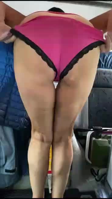Video by MrH with the username @CrazyLife,  January 21, 2024 at 9:23 AM. The post is about the topic Ass and the text says 'My naughty hotwife @SexyMissG flashing her ass & pussy in the van. 
Wanna bury your tongue or your cock in there? 👅🍆
@crazylife'