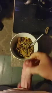 Video by zartfo with the username @zartfo,  April 7, 2021 at 2:20 PM. The post is about the topic Cum on food and the text says 'trim.3351E716-D3F8-4588-BFA2-D8B8F011B1A0'
