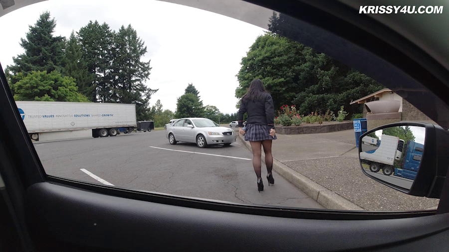 Video by krissy4u with the username @krissy4u, who is a star user,  July 11, 2019 at 2:20 PM. The post is about the topic Krissy4u and the text says 'Taking a little stroll out at the local truck stop... is my skirt too short? #krissy4u #ladyboy #slut #sissy #tgirl #public #exhibitionist'