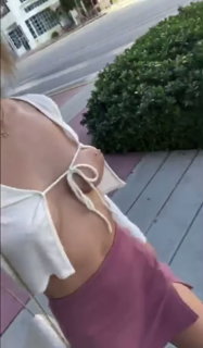 Video by ucallme with the username @ucallme,  June 24, 2023 at 8:22 PM. The post is about the topic Naked in public and the text says '#Liltitz #Nipplez #Bounce #Puffiez'