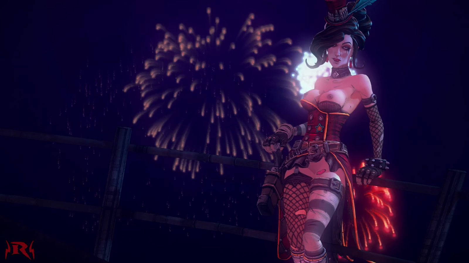 Video by Rexx with the username @rexxworld, who is a verified user,  August 14, 2020 at 9:25 PM. The post is about the topic 3D Animation Gaming and the text says '[SOUND] (Borderlands) Happy New Year.  The image I made heading into 2020, too bad Moxxi couldn't save us.
#3D #Borderlands #Moxxi #Pinup
Like what I do? Funding links in my profile, or just send some Flame'