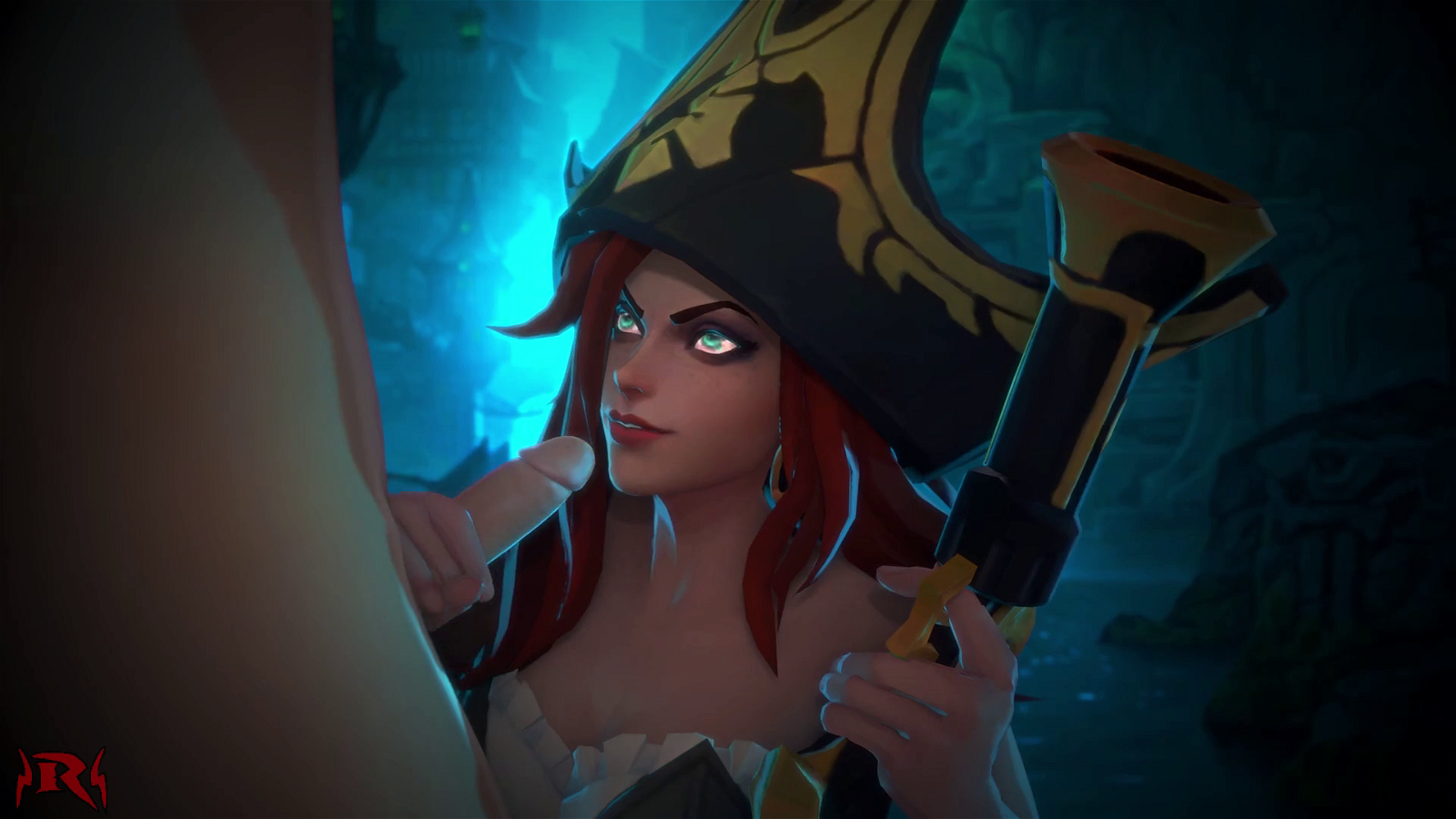 Video by Rexx with the username @rexxworld, who is a verified user,  August 20, 2020 at 1:45 AM. The post is about the topic 3D Animation Gaming and the text says '[SOUND] (League of Legends) The Deal
#3D #LeagueOfLegends #MissFortune #Handjob
Like what I do? Funding links in my profile, or just send some Flame'