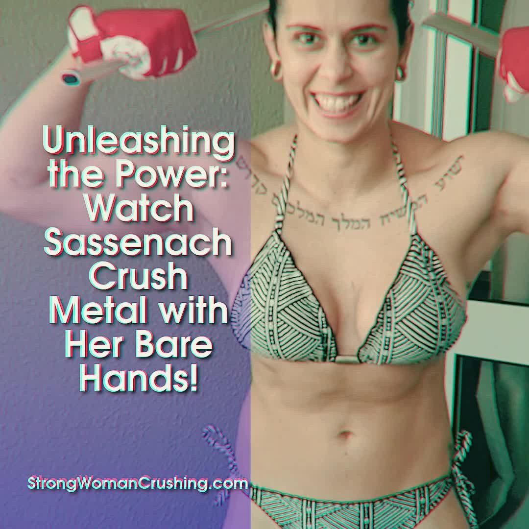 Watch the Video by MusclegirlStrength with the username @MusclegirlStrength, who is a brand user, posted on March 8, 2024 and the text says 'Unleashing the Power: Watch Sassenach Crush Metal with Her Bare Hands!
Full Video: fbbstrength.com

Unleash the power of muscular female bodybuilders flexing their strength and bending metal - witness the ultimate display of muscle, power, and..'
