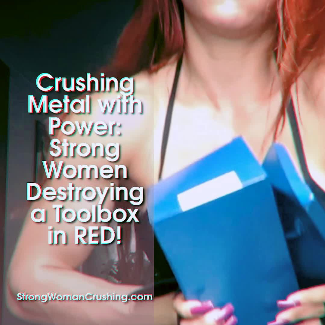 Watch the Video by MusclegirlStrength with the username @MusclegirlStrength, who is a brand user, posted on March 11, 2024 and the text says 'Crushing Metal with Power: Strong Women Destroying a Toolbox in RED!
Full Video: fbbstrength.com

Unleash the power of muscular female bodybuilders, witness jaw-dropping displays of strength and sensuality now!

#musclegirl #musclegirllove..'