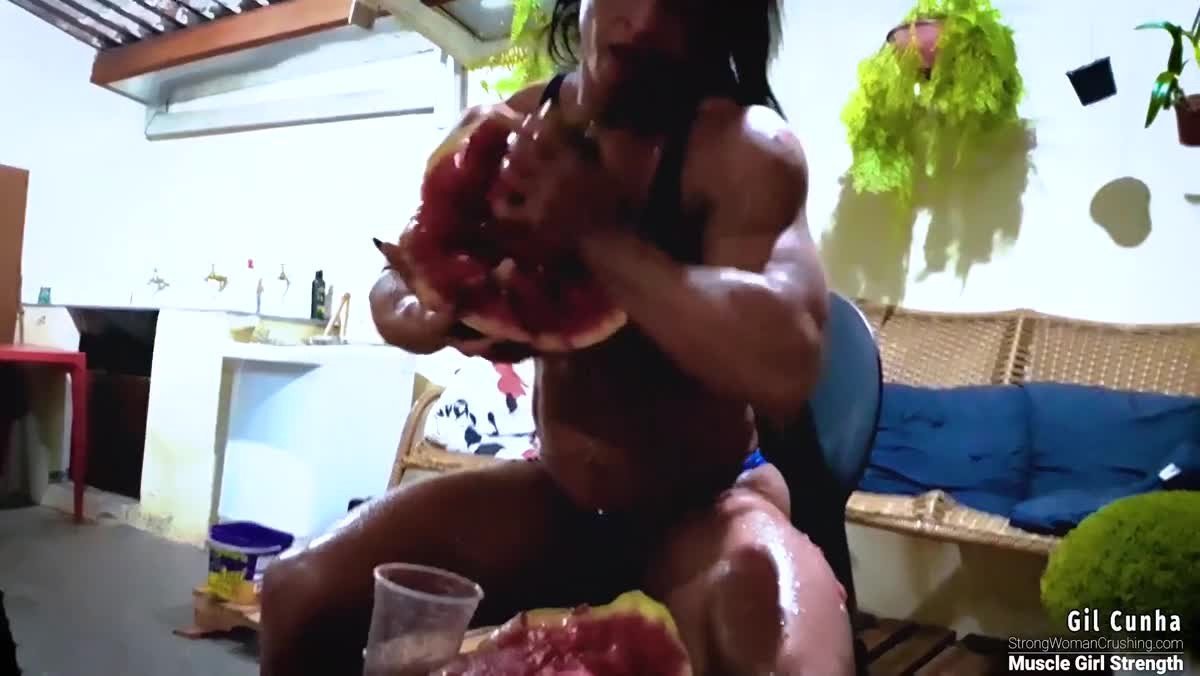 Video by MusclegirlStrength with the username @MusclegirlStrength, who is a brand user,  May 9, 2024 at 9:14 PM and the text says 'Muscular Powerhouse Shatters Watermelons with Epic Strength!: https://www.strongwomancrushing.com/

#musclegirl #musclegirllove #femalemuscle #femalemuscles #featsofstrength #MuscleCrush #FruitPowerhouse #StrengthInAction'