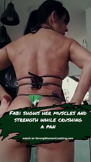 Video by MusclegirlStrength with the username @MusclegirlStrength, who is a brand user,  June 11, 2024 at 1:05 AM and the text says 'Powerful Muscle Goddess Crushes Pan with Ease!:
https://bit.ly/3E2xwj6

Fabi flexed her impressive biceps as she bent the pan effortlessly.

#musclegirl #musclegirllove #femalemuscle #femalemuscles #featsofstrength #StrongWomen #MusclesAndMind..'