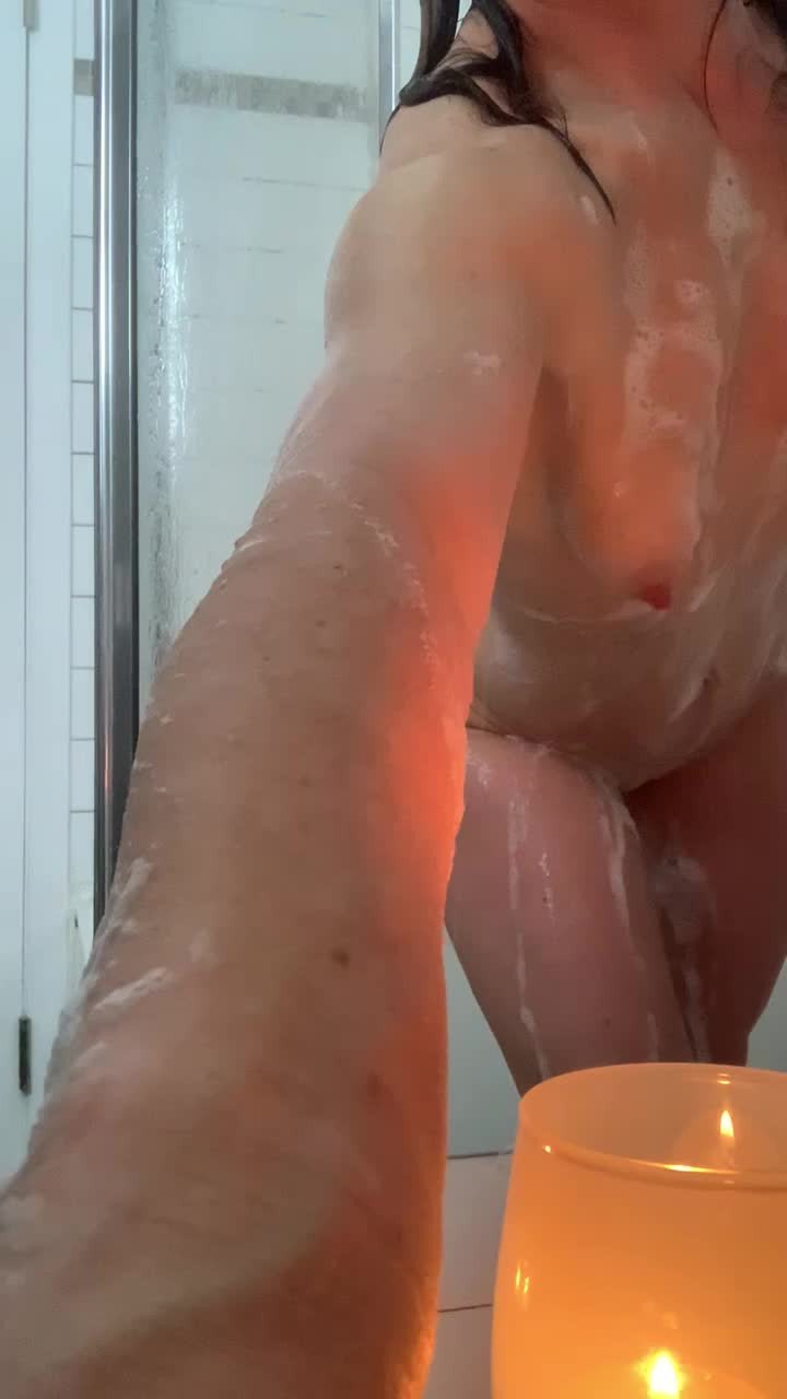 Video by Canuckcouple with the username @Canuckcouple, who is a verified user,  March 4, 2021 at 2:50 PM. The post is about the topic MILF and the text says 'Touching myself in the shower 😈'