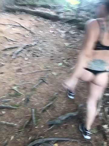 Video by undefined with the username @undefined,  October 3, 2020 at 6:09 PM. The post is about the topic In Nature and the text says 'Who wants to cum hike with me 😈'