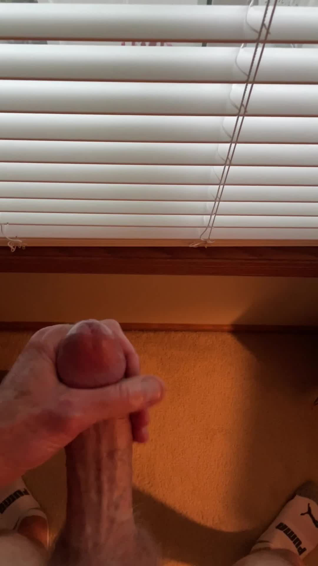 Video by GunnerJackson with the username @GunnerJackson, who is a verified user,  May 23, 2024 at 5:14 PM. The post is about the topic Big Cock Lovers and the text says 'At home, loving my dick'