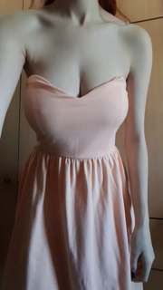 Shared Video by FreakyGeeky with the username @FreakyGeeky,  June 14, 2024 at 8:19 AM. The post is about the topic Dress Up and the text says 'Repeat. Fake boobs'