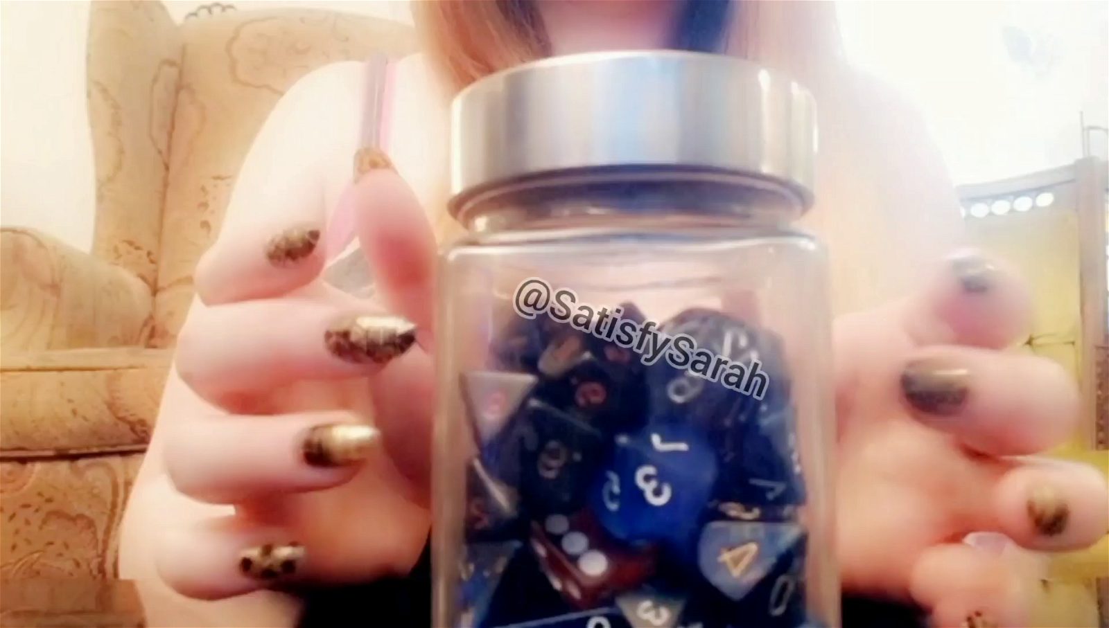 Video by satisfysarah with the username @satisfysarah, who is a star user,  December 9, 2020 at 9:33 PM. The post is about the topic Videos and the text says 'https://iwantclips.com/store/73082/SatisfySarah/2026313/ASMR-Nail-Tapping-TALKING

https://iwantclips.com/store/73082/SatisfySarah/2026178/ASMR-Nail-Tapping-NO-TALKING'