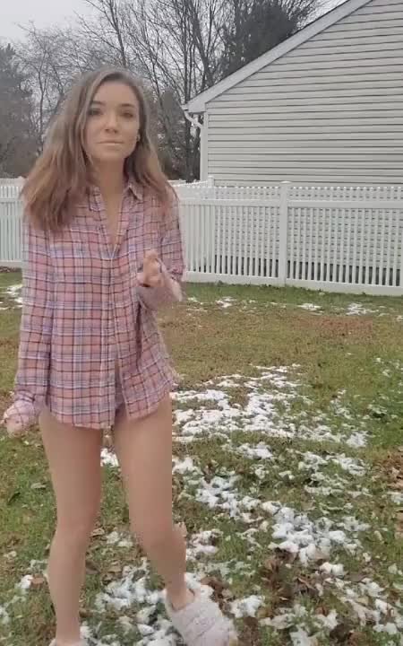 Video by Sexypussygirls with the username @samy12345,  February 1, 2021 at 3:21 AM. The post is about the topic Pussy power girls and the text says 'risky-outdoors-video-amateur-teen-next-door-strips-in-her-backyard'