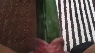 Video by Glumac09 with the username @Glumac09,  January 11, 2021 at 4:24 PM. The post is about the topic Pussy Grip and the text says 'Beautiful big pussy lips grabbing a cucumber🤤🔥🔥💦👅👅'