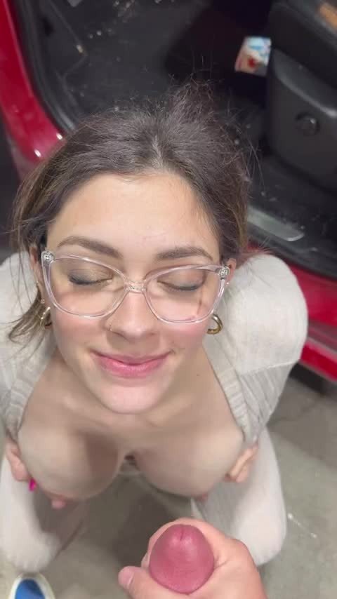 Shared Video by Jizzstagram with the username @jizzstagram,  April 3, 2024 at 8:18 PM and the text says 'Love covering a nice pair of specs 😈💦'
