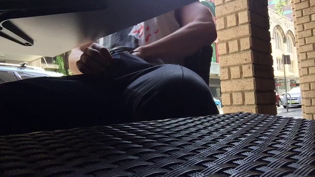 Video by Nastyfistpig32 with the username @Nastyfistpig32,  January 1, 2019 at 4:56 PM. The post is about the topic Public Boys and the text says 'cumming on the patio at a cafe'
