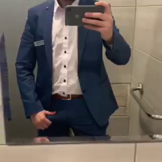 Video by Gifted18 with the username @Gifted18,  January 24, 2019 at 5:49 PM and the text says 'Fat dick in suit'